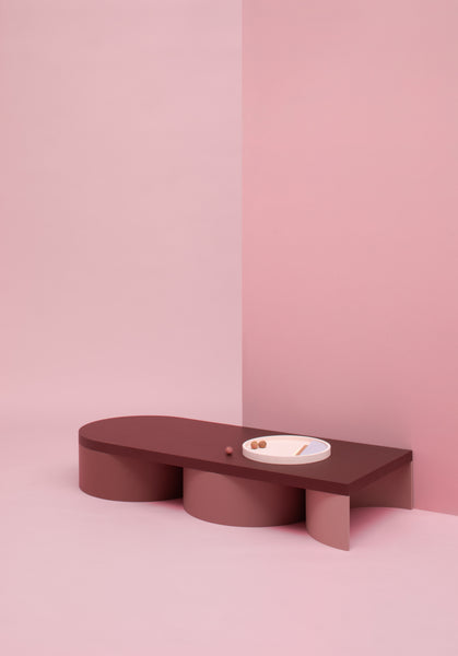 Colorful low table contemporary design lacquered wood red brownDesign forward and beautiful low table for your home interior. Colorful lowtable with a contemporary design. Available in various color combinations. Shipping worldwide. Made to order. Carefully handmade in our atelier. A design that adds value to every modern and contemporary home and interior.