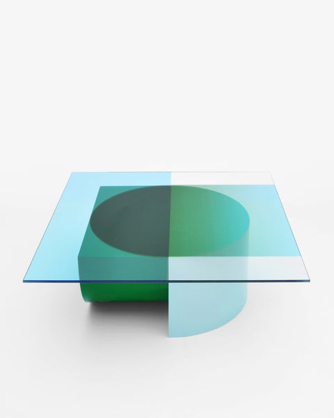 low table COMPOSITION III - green and blue