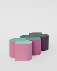 Design forward and beautiful stools for your home interior. HOOKED is a serie of stools that can be used for seating or display. Each serie is made up of six stools with the same shape and dimensions, but a different colour. A well-thought-out yet simple shape makes it possible to make numerous combinations. Colorful stools with a contemporary design. Available in various color combinations. Shipping worldwide. Made to order. A design that adds value to every modern and contemporary home and interior.