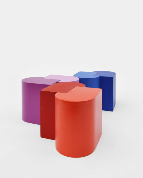 Design forward and beautiful stools for your home interior. HOOKED is a serie of stools that can be used for seating or display. Each serie is made up of six stools with the same shape and dimensions, but a different colour. A well-thought-out yet simple shape makes it possible to make numerous combinations. Colorful stools with a contemporary design. Available in various color combinations. Shipping worldwide. Made to order. A design that adds value to every modern and contemporary home and interior.