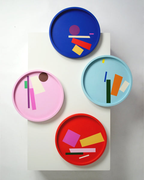 Design forward and beautiful tray for your home interior and accessories. Colorful tray with a contemporary design. Available in various color combinations. Shipping worldwide. Made to order. Carefully handmade in our atelier. A design that adds value to every modern and contemporary home and interior.