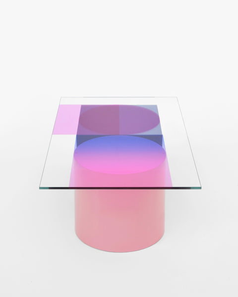 low table COMPOSITION II - blue and pink